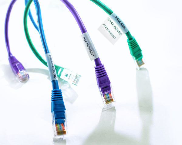 Wrap around cable labels guide